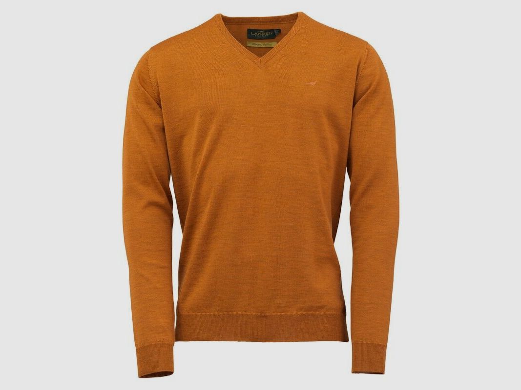 Laksen Herren Pullover Sussex V-Neck Merino Knitwear