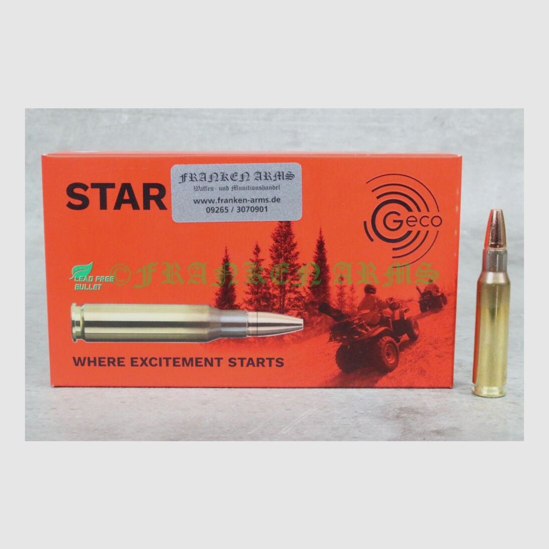 Geco Star .308 Win. 165gr. 10,7g 20 piezas precio por cantidad