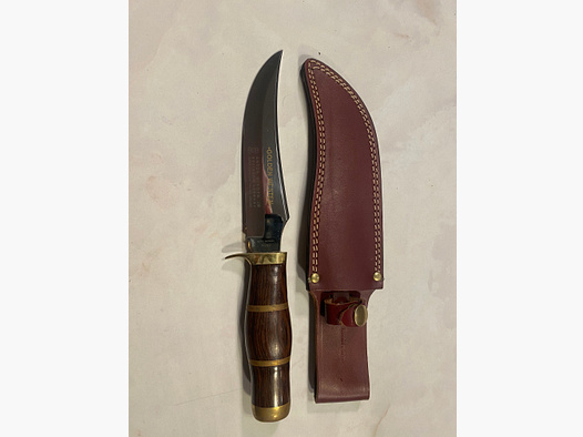 Anton Wingen Jr. "Golden Westen" hunting knife – Solingen – with leather sheath