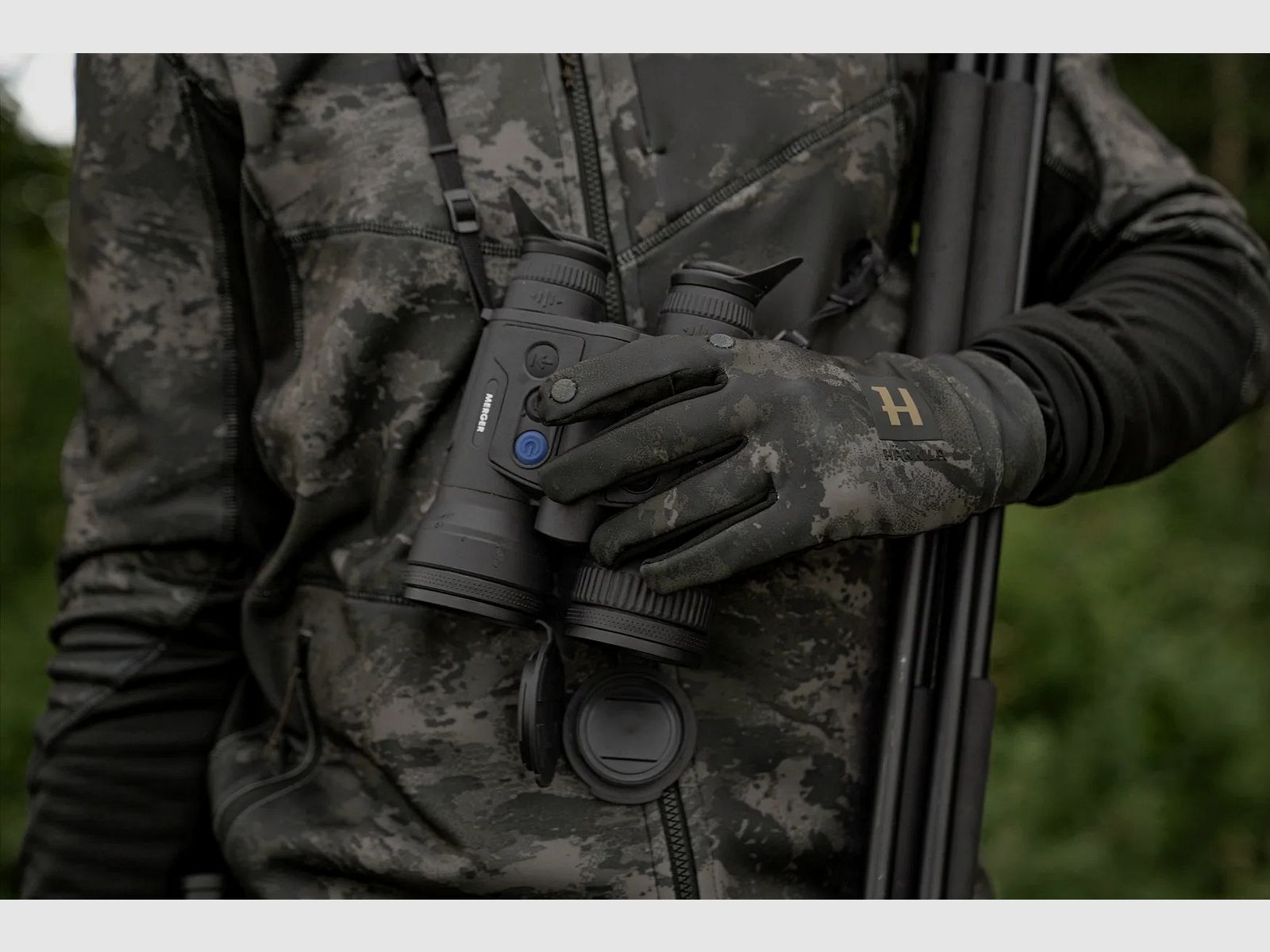 Guanto in pile Härkila Noctyx Camo con dito ripiegabile, immagine 2 di 6
