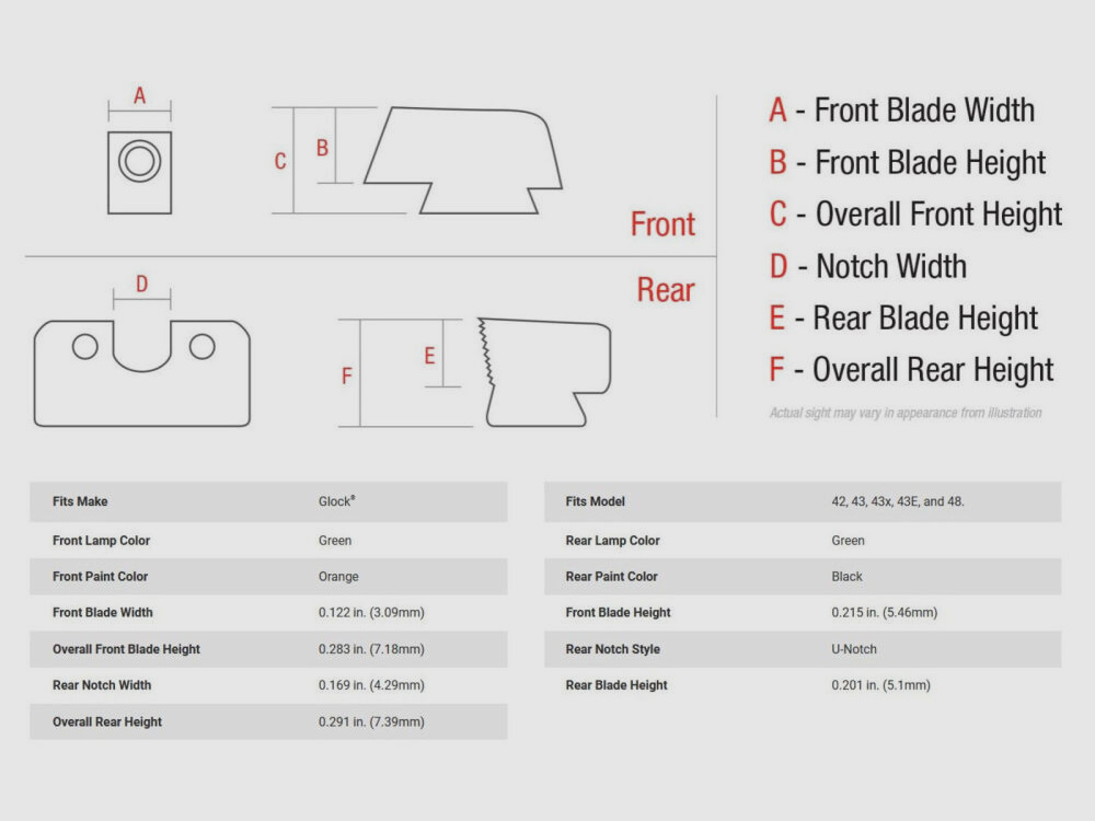 Trijicon	 Visierset HD XR Orange G42/43/48