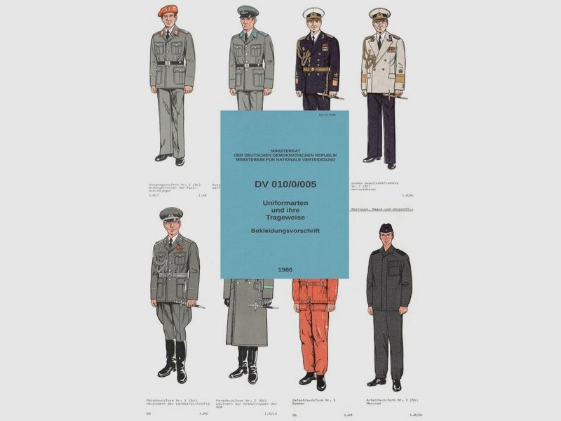 Nachdruck DDR NVA Bekleidungsvorschrift von 1986 in Farbe