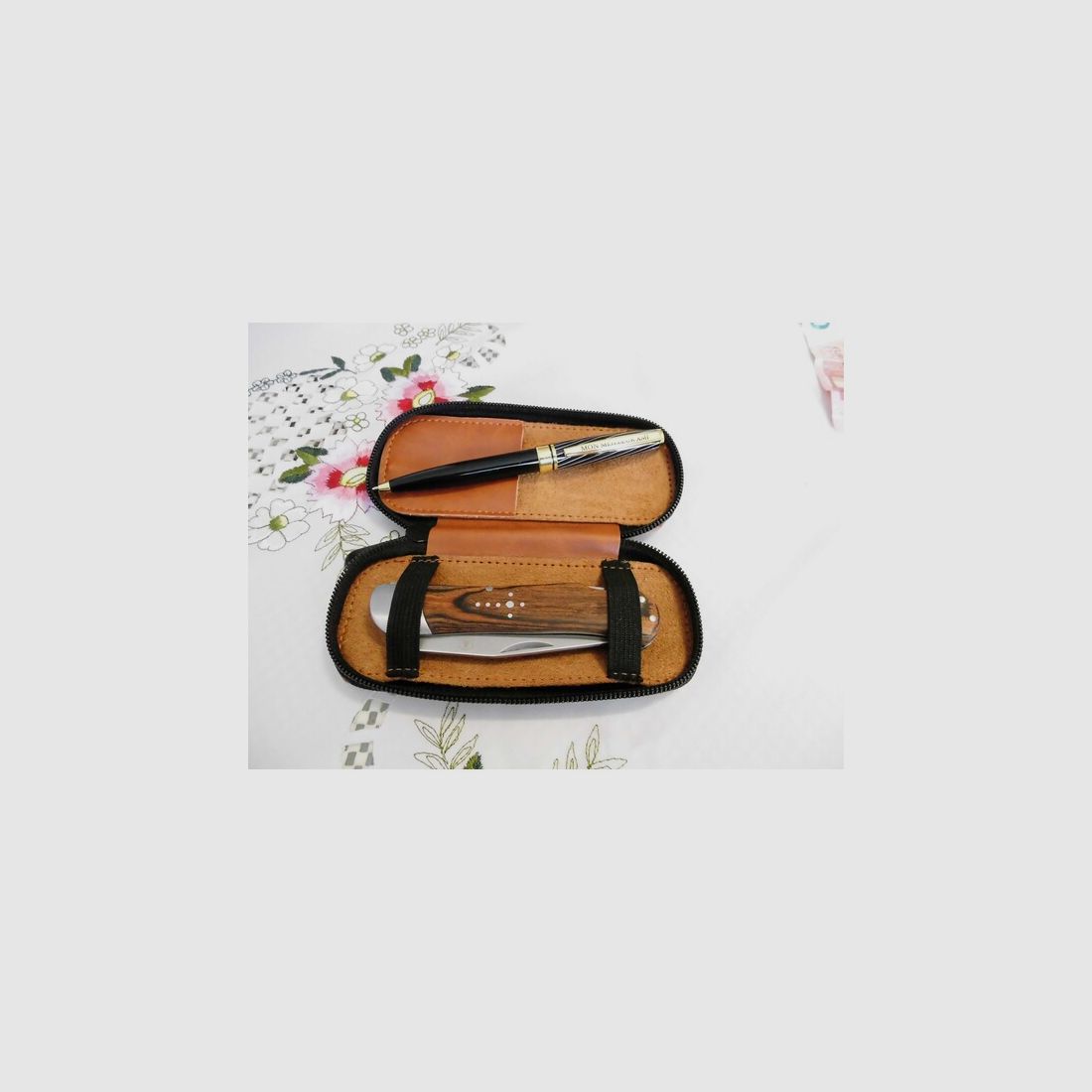 Laguiole Calmont L´Eclair Outdoor-Jagdmesser+Messer-Gürteltasche Klappmesser NEU
