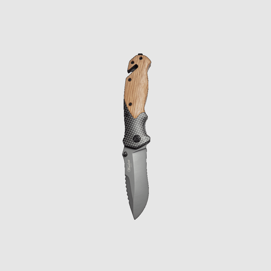 Coltello da caccia in legno di quercia (non levigato)