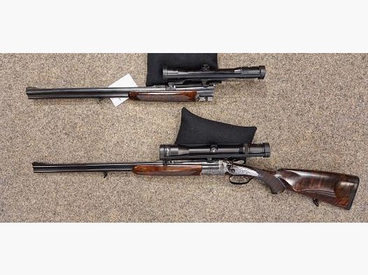 Hahn - Bergstutzen Just, Ferlach, Kal. 9,3x74R und 6,5x57R mit Wechsellauf Kal. 9,3x74R und 20/76