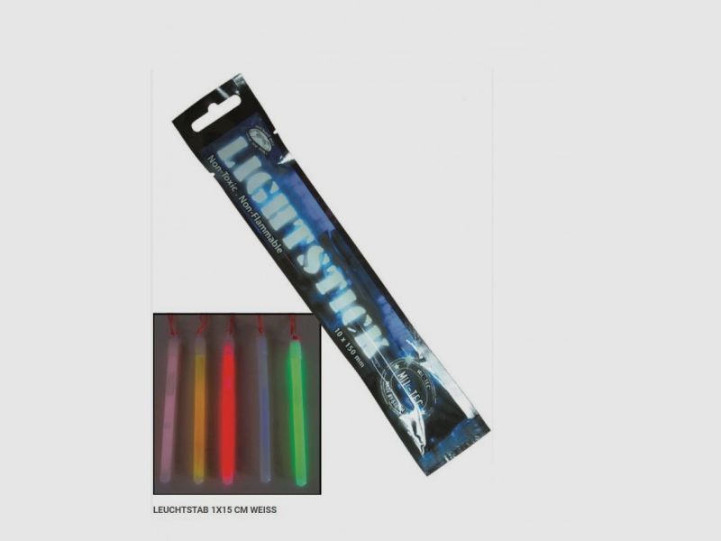 BÂTON LUMINEUX / LUMIÈRE À PLIER - BLANC - 15X1CM - 8-12 HEURES