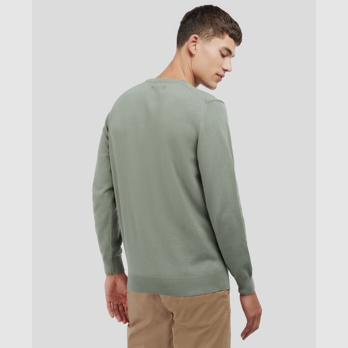 BARBOUR Pullover Pima Cotton Agave Green