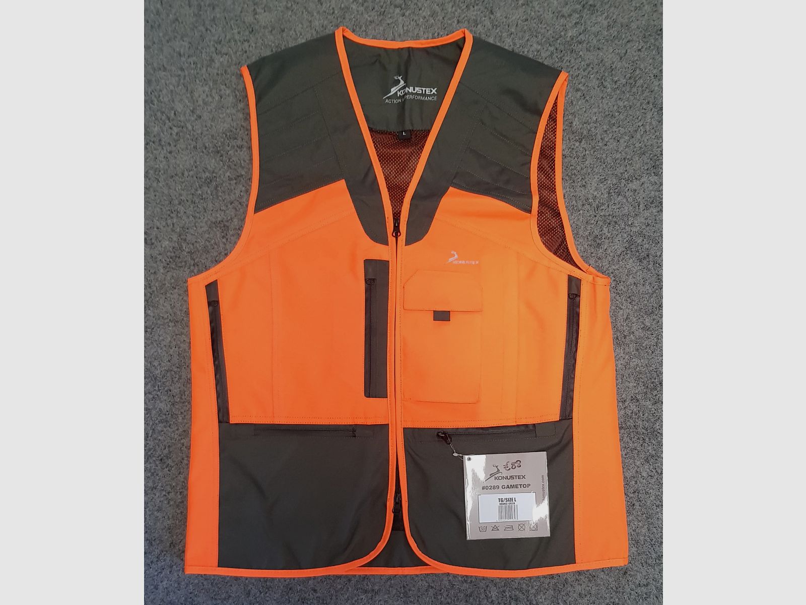 KONU HIGH VISIBILITY VEST ORANGE/GREEN