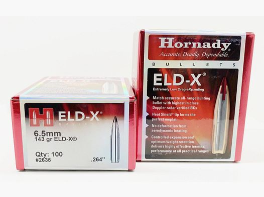 Hornady Geschosse Kal. 6,5mm ELD-x 143 gr (100 Stk)