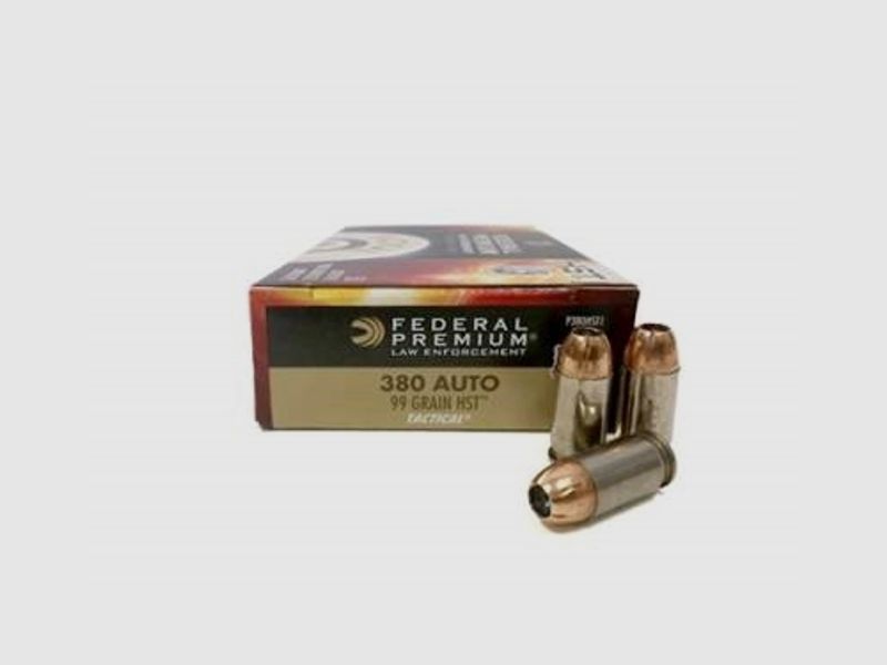 Federal Premium Personal Defense HST Law Enforcement .380 Auto 99GR JHP 50 Patronen
