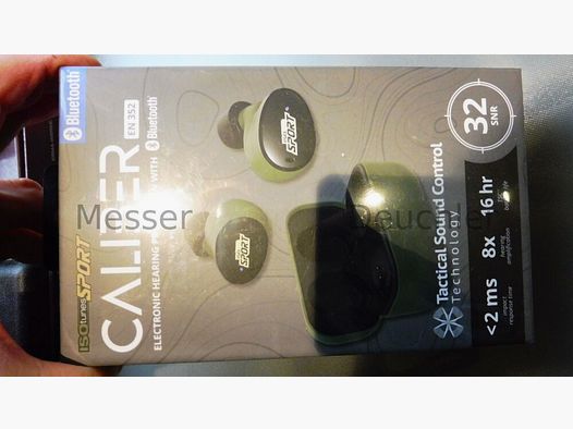 ISOtunes Caliber BT auriculares intraurales activos de protección auditiva (verde cazador)