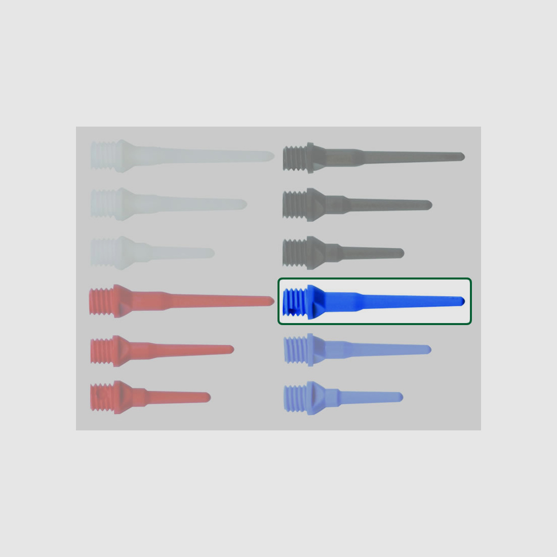 Elkadart Spitzen soft tips Tufflex blue Standard LĂ¤nge 25 mm 2Ba Gewinde 50 StĂĽck