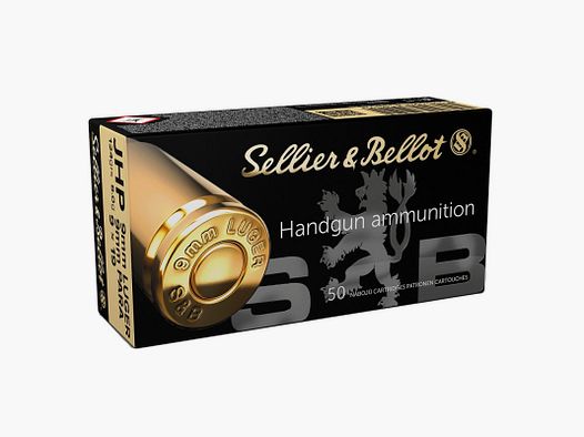 BOITE DE 50 CARTOUCHES SELLIER BELLOT CAL. 9X19 JHPB 124 GRS