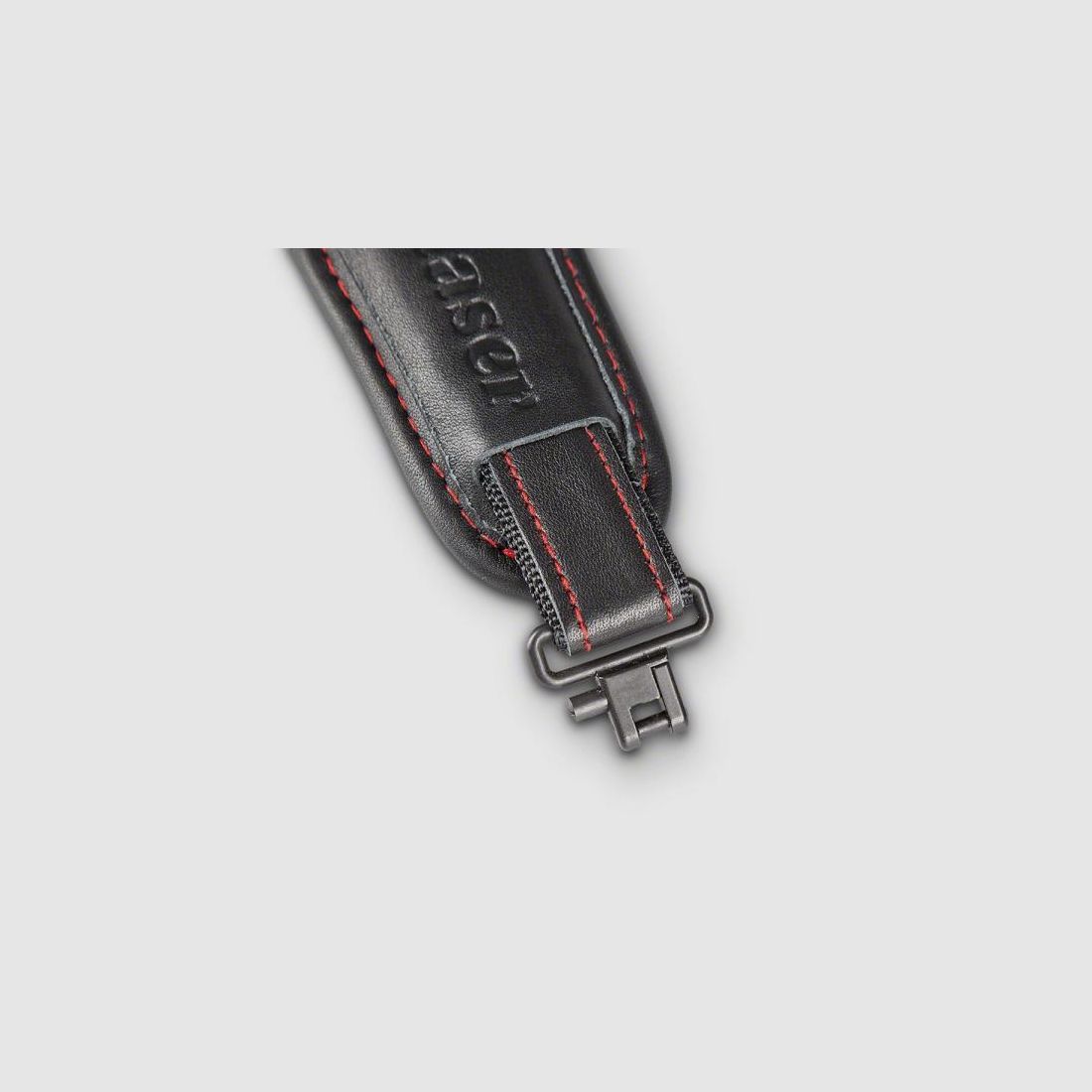 BLASER Gewehrriemen Extra breit: Leder -MONZA- schwarz  m. 2 Patronenhalter