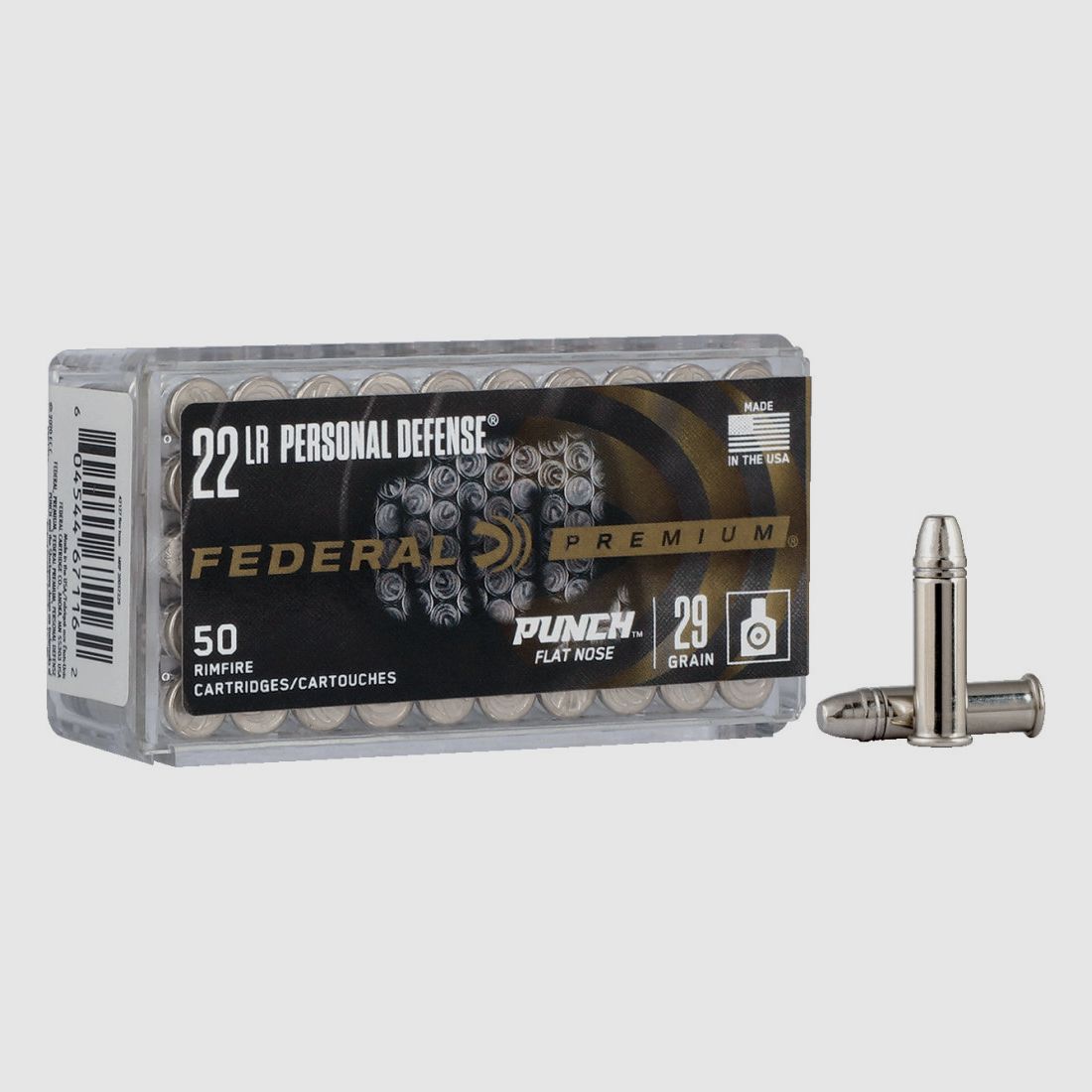 22lr Federal Premium Punch Personal Defense FN, 29grs Nickel Plated