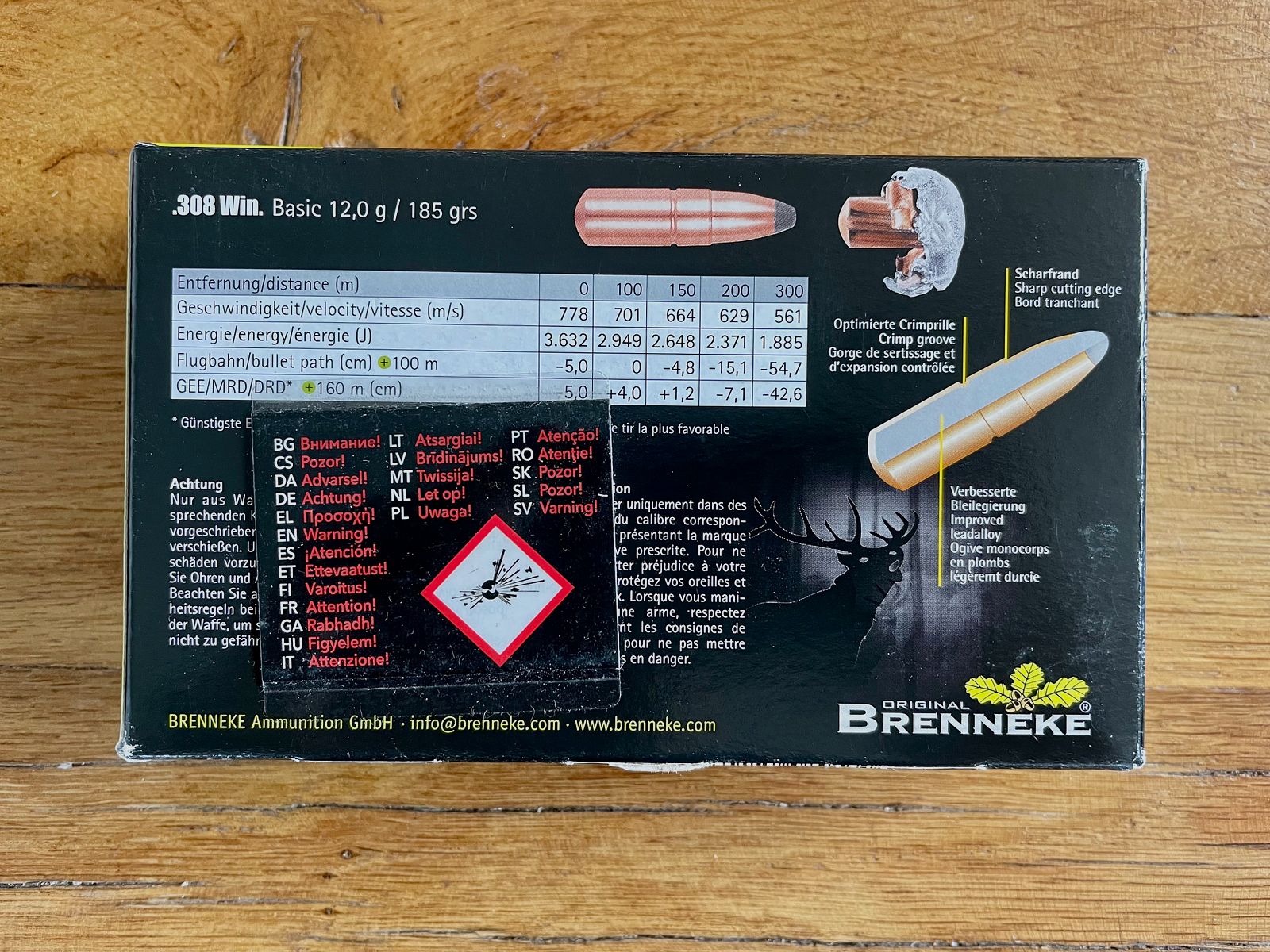Brenneke .308 Win. BASIC TLM 12,0g/185grs.