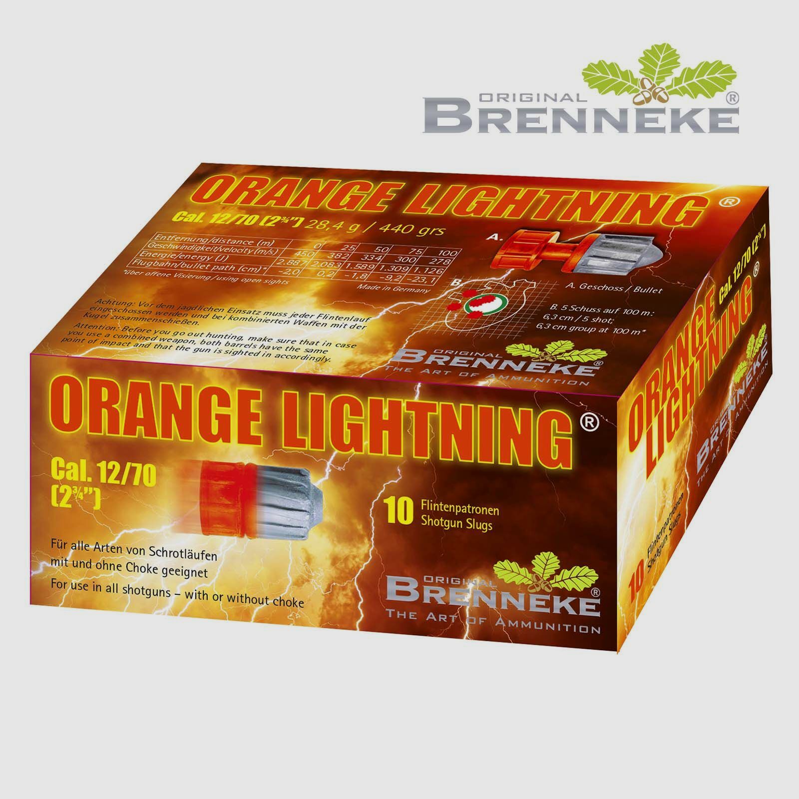BRENNEKE Munitie Slug Orange Lightning - 28,4g