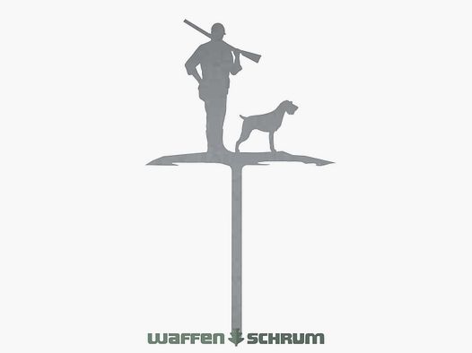 Werkplatz Blumenstecker Jäger mit Drahthaar
