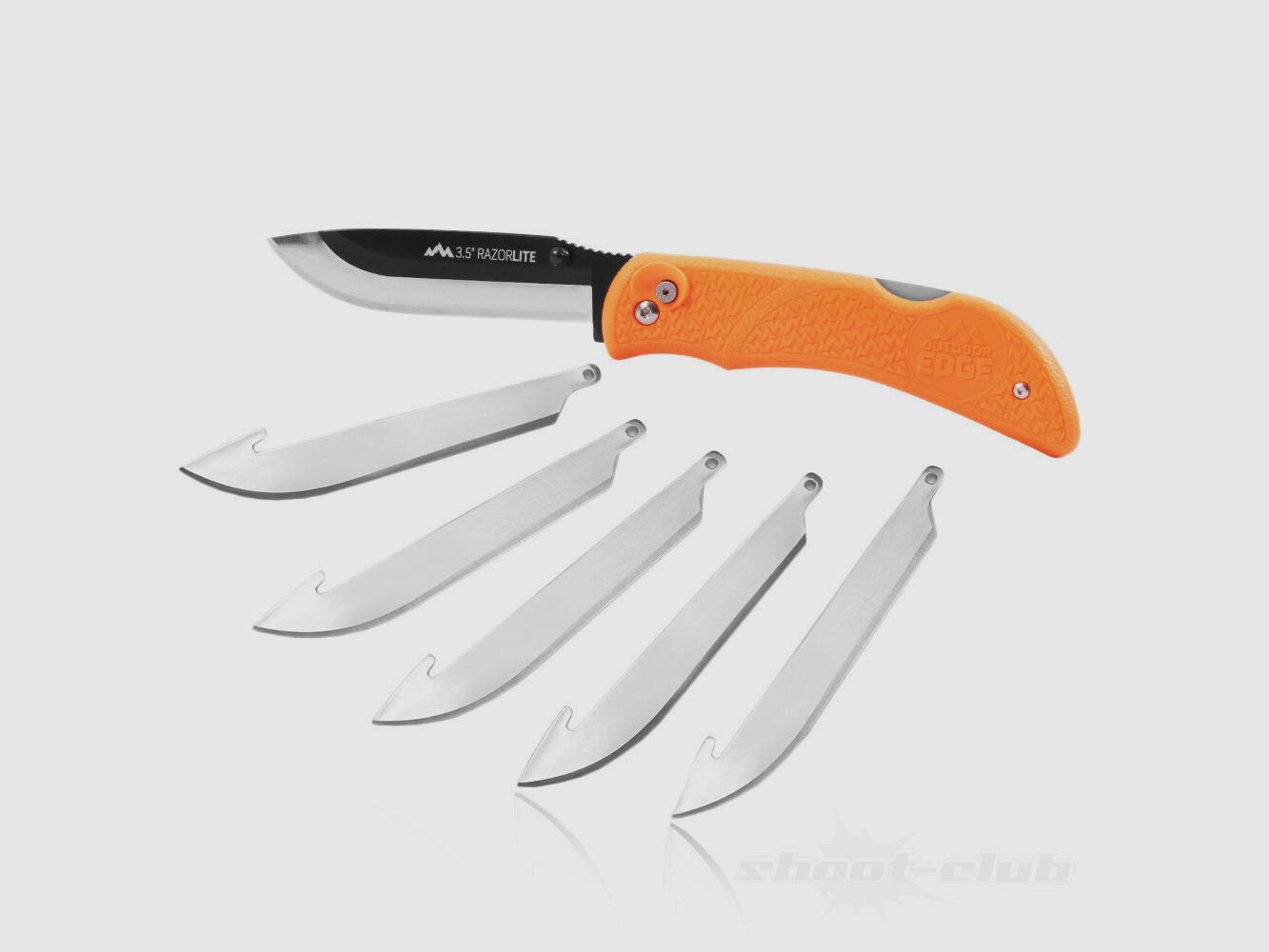 Outdoor Edge 3,5 Razor Lite Einhandmesser Orange 5 Wechselklingen