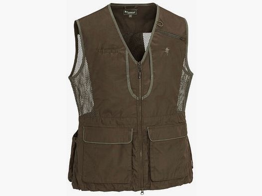 Pinewood Dog Sports Weste 2.0 Damen, Wildleder braun/dunkeloliv