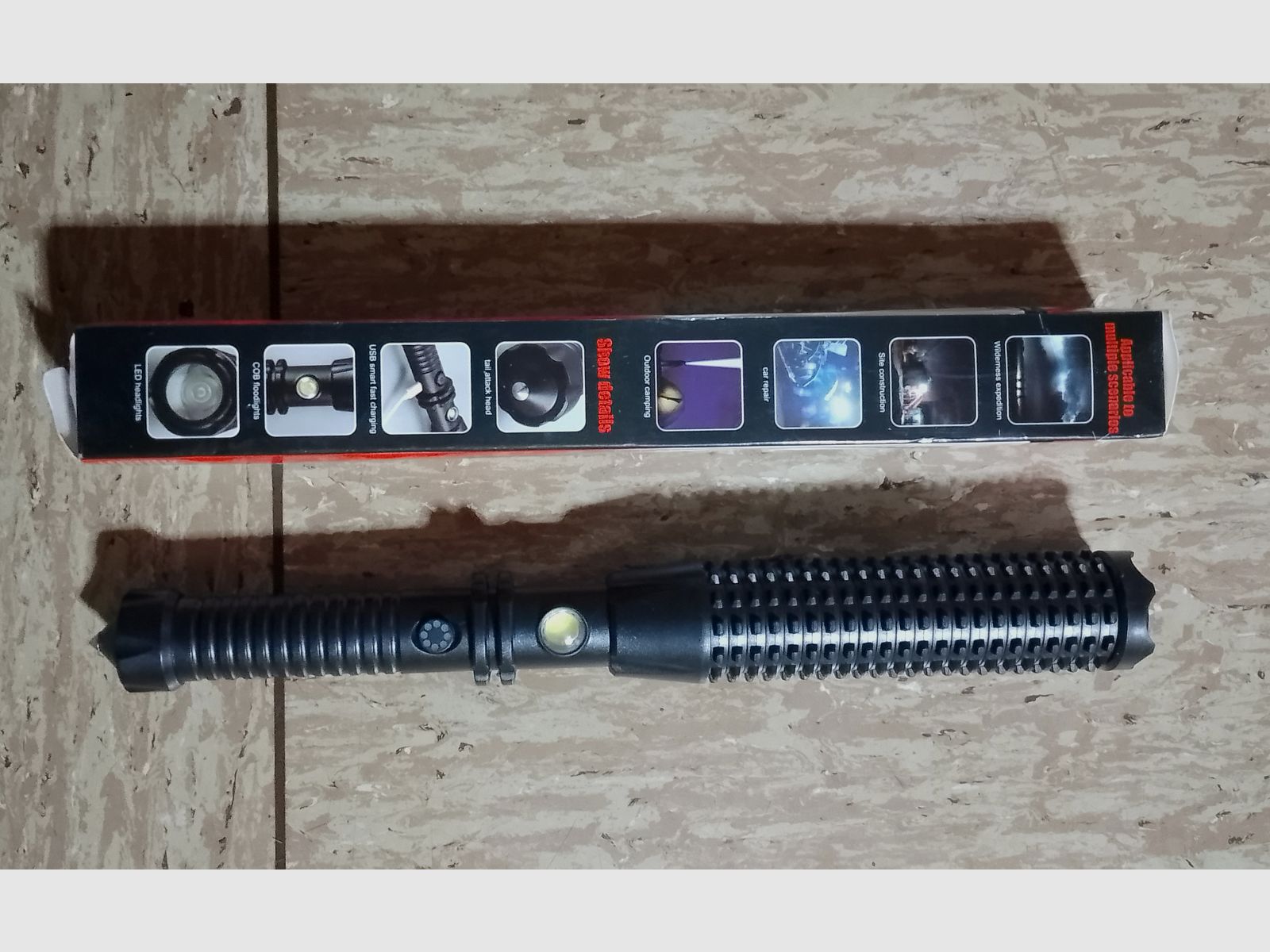 Tactical Flashlight Water Proof Taschenlampe Window Hammer Strobo funktion Aufblasbar usb fast charging