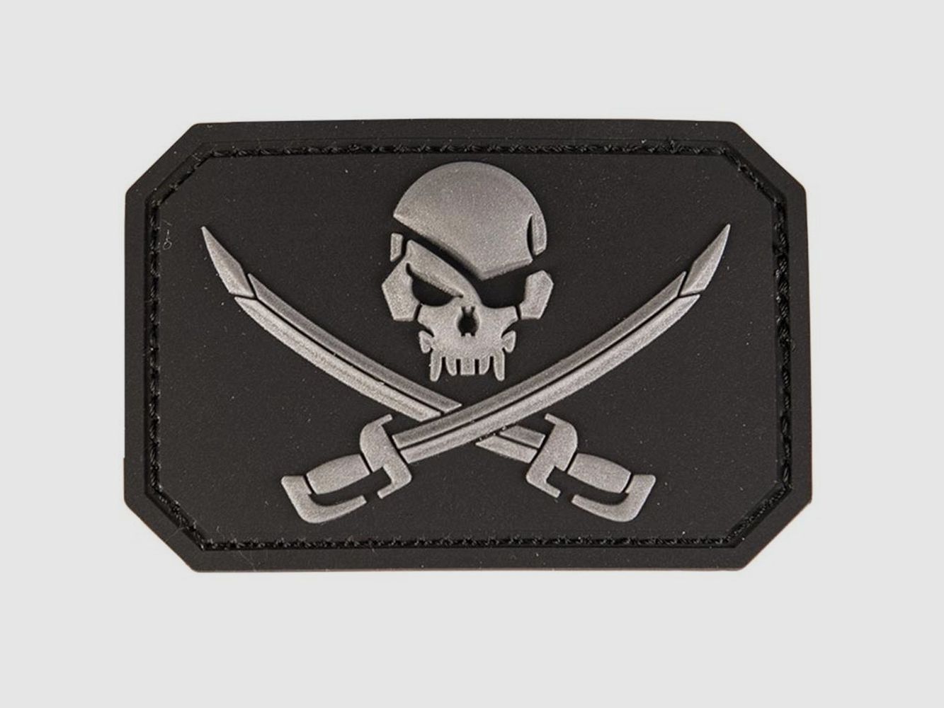 3D Skull w. Swords PVC Totenkopf Patch