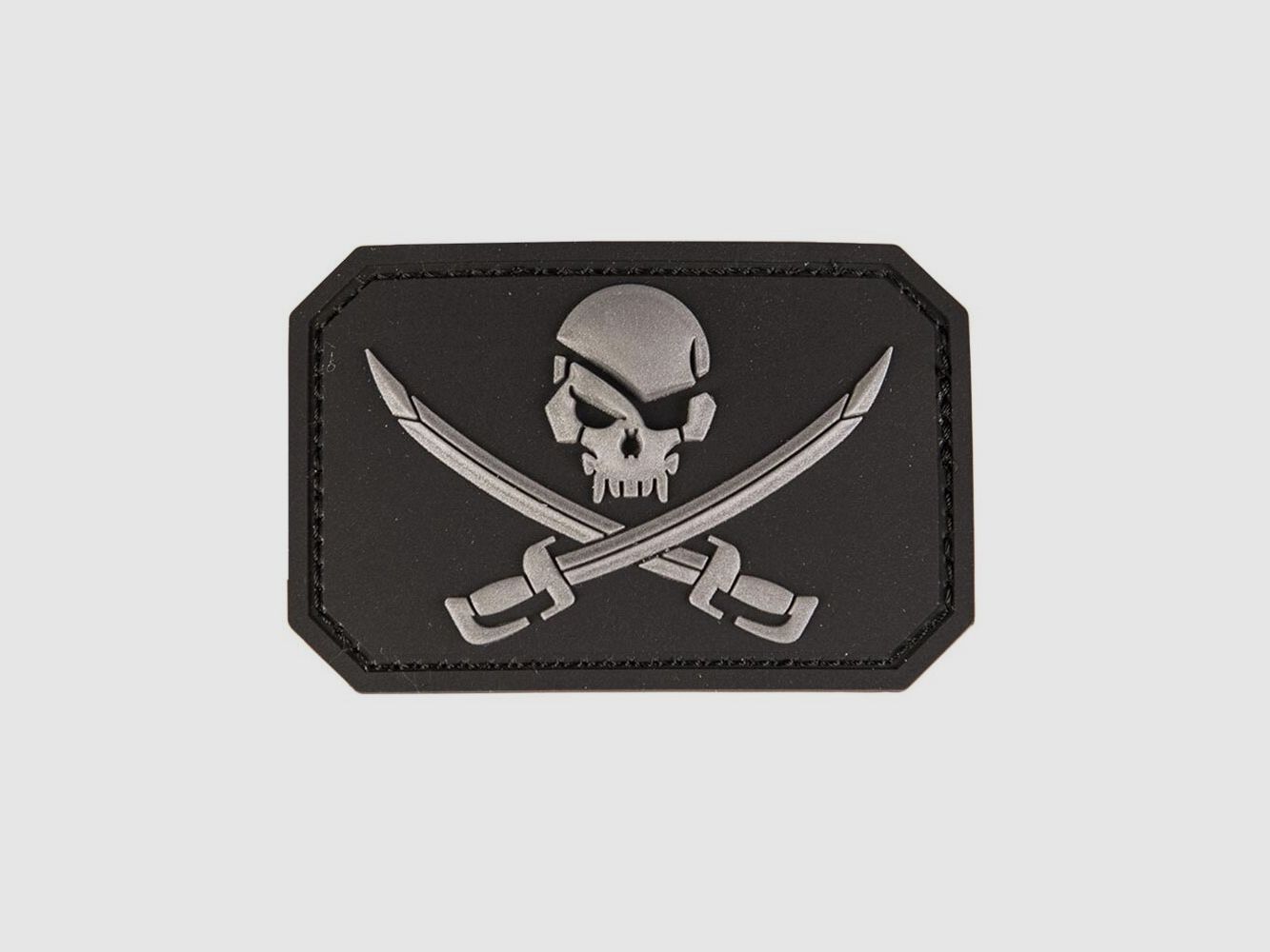 3D Skull w. Swords PVC Totenkopf Patch