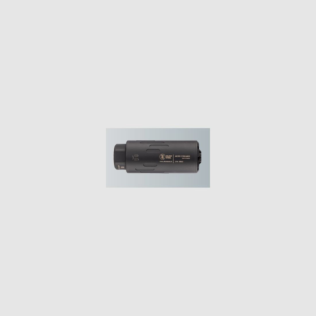 Silent Steel Micro Streamer stainless steel body + flow suppression unit 5.56 Black W/Muzzle Brake, Bild 2 von 5