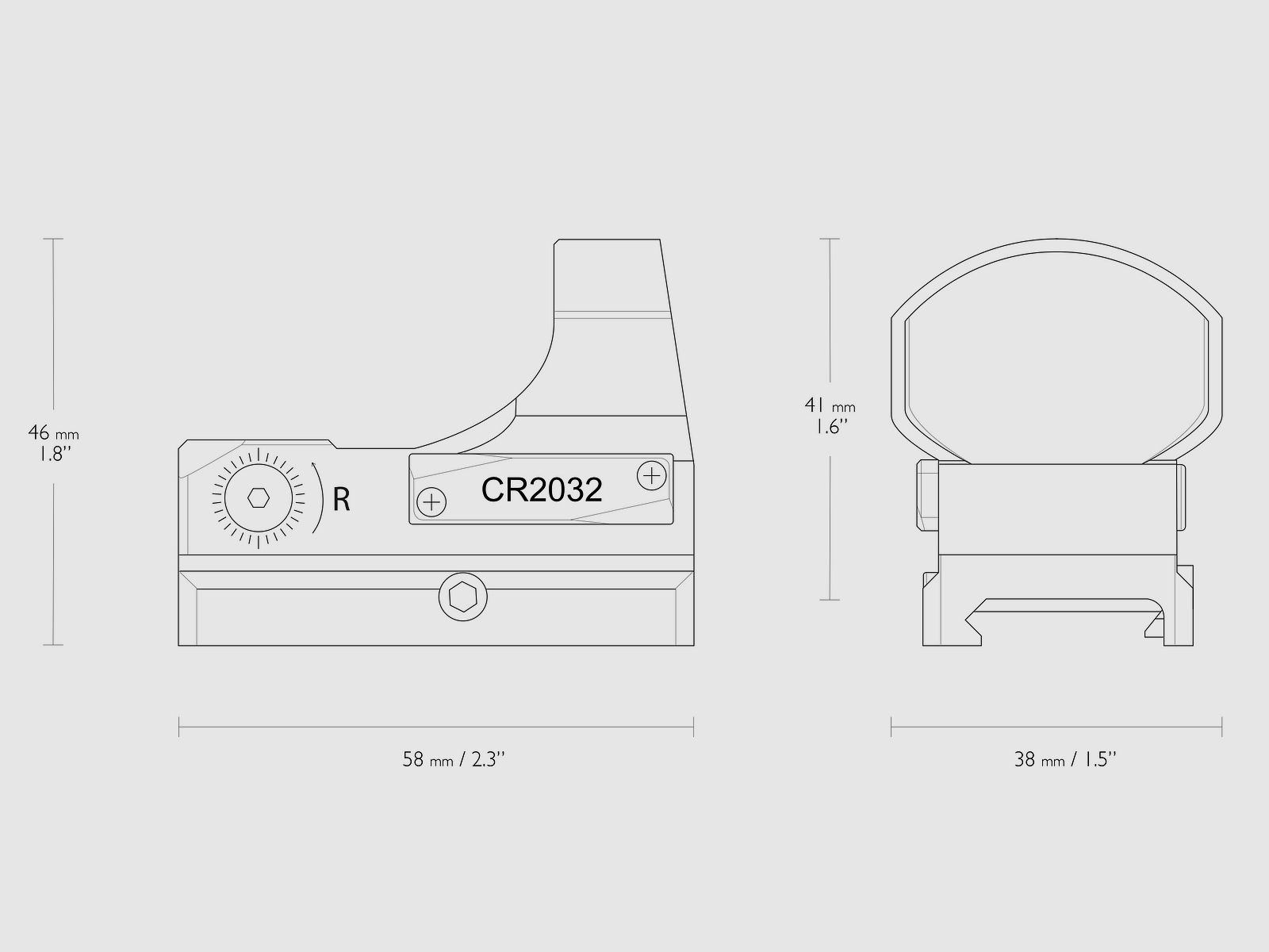 HAWKE Visor Reflex 12145 Wide View Circle Dot 2 MOA Punto 35 MOA