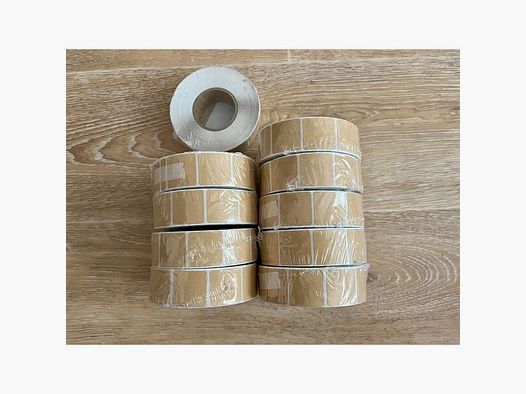 Schusspflaster - 10.000 Stück - geeignet für IPSC - 25 x 25mm - Braun / Beige