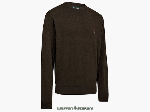 Deerhunter Pullover Harrington Rundhals Brown Melange