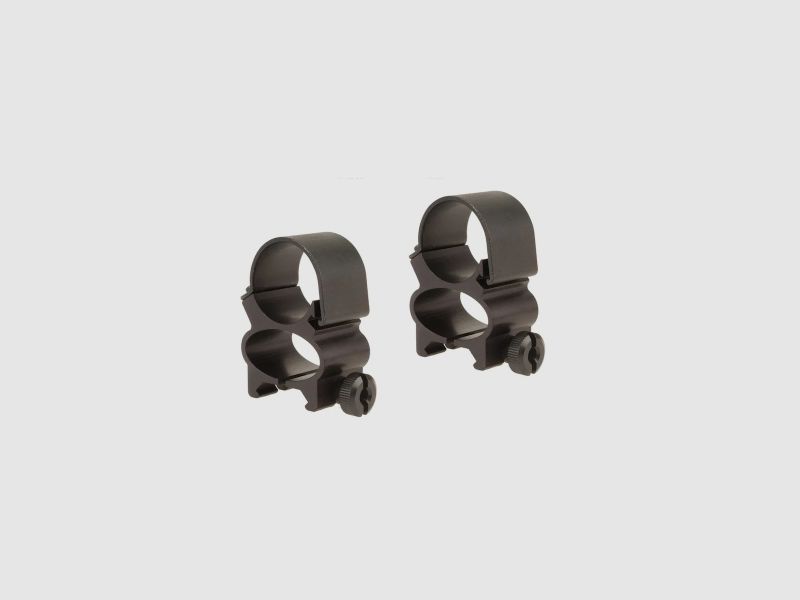 Anneaux Weaver See-Thru de style Weaver noir mat 25,4mm, BH 19,05mm