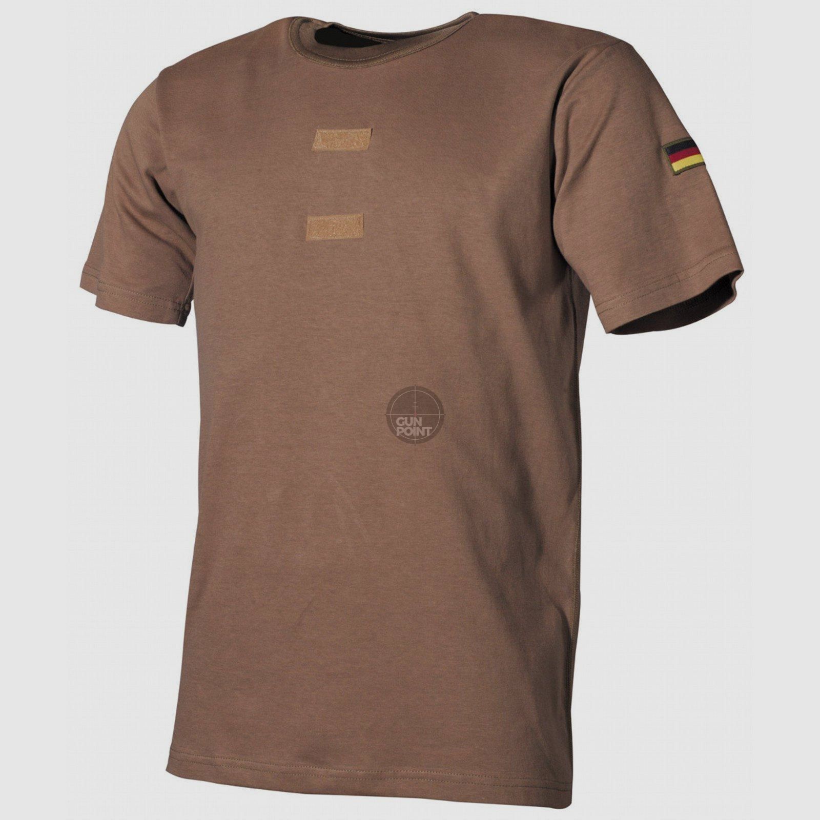 BW tropical undershirt, coyote, Velcro, nationality badge