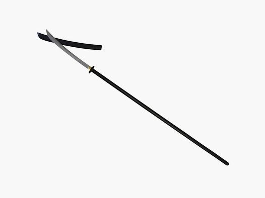 Naginata ostra z stalowym ostrzem
