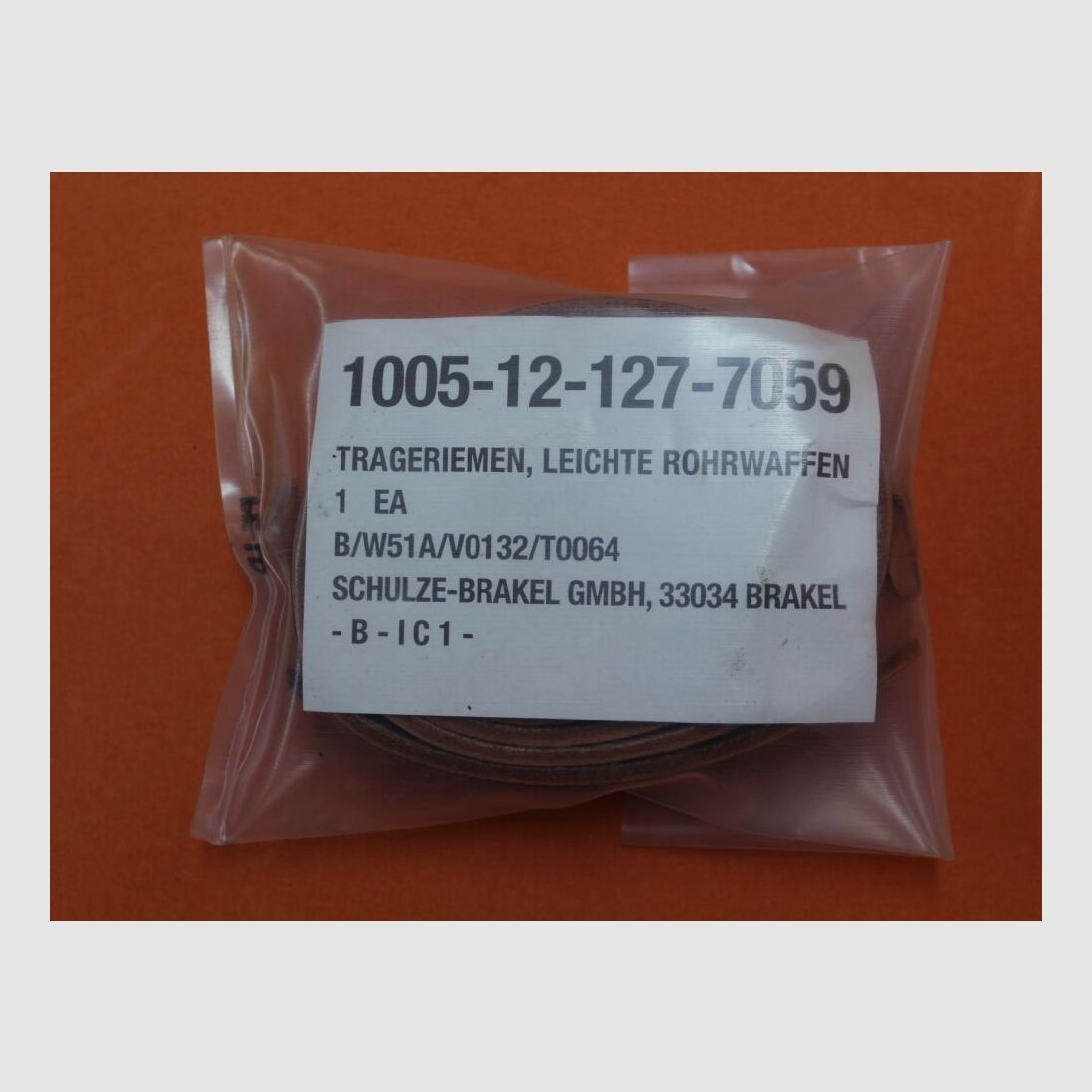 BUND Surplus Heckler&Koch HK G3: Trageriemen BUND Leder braun (1005-12-127-7059) in OVP SURPLUS neuwertig