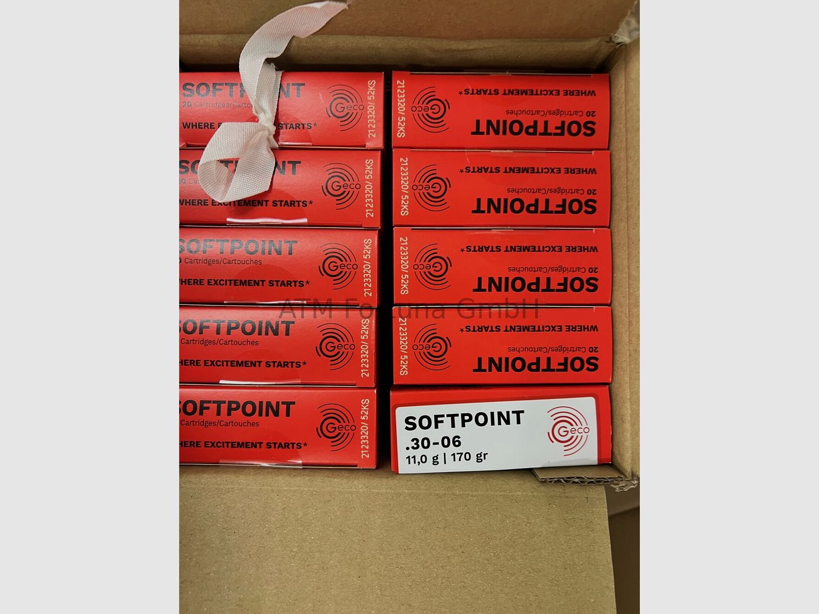 GECO Softpoint 30-06 Spr. Partiellement enrobé 11,0g/170grs.
