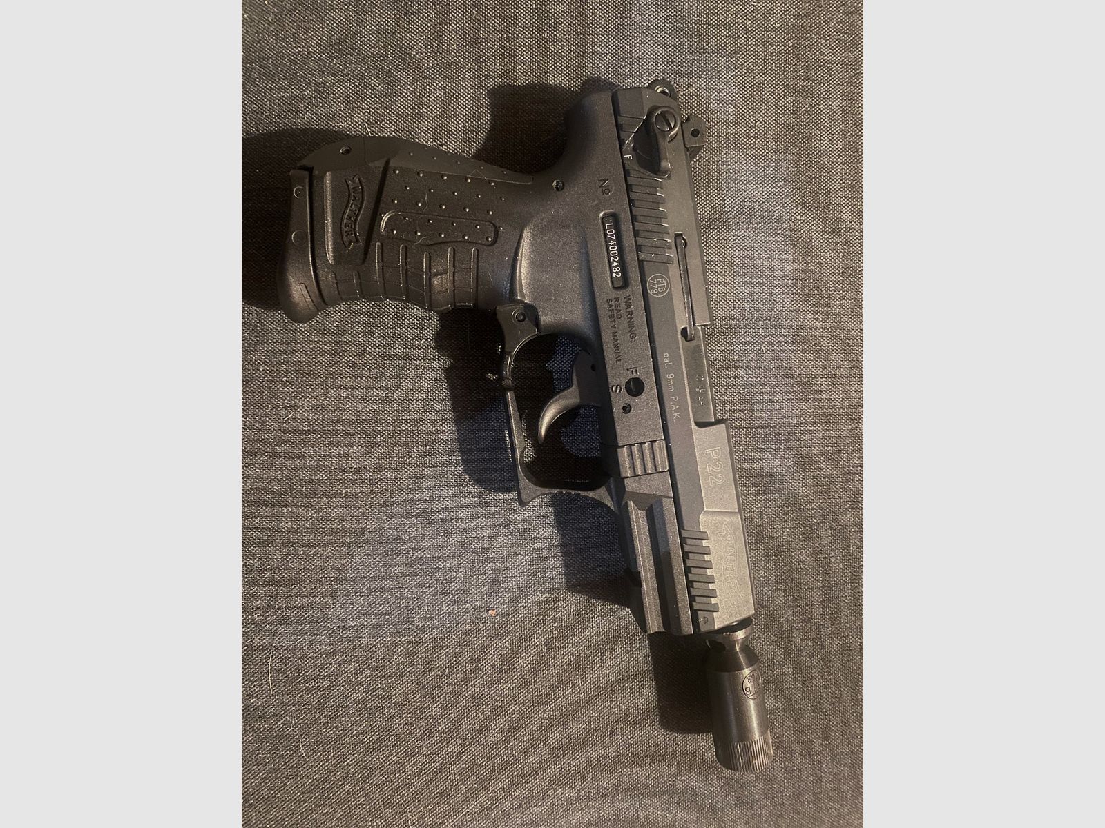 Walther P22 PAK 9mm pistola a salve