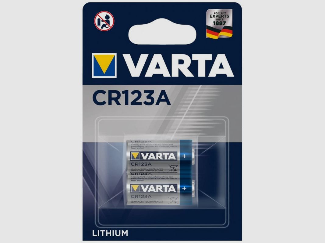 BATTERIE CR123A LITHIUM 2 STK