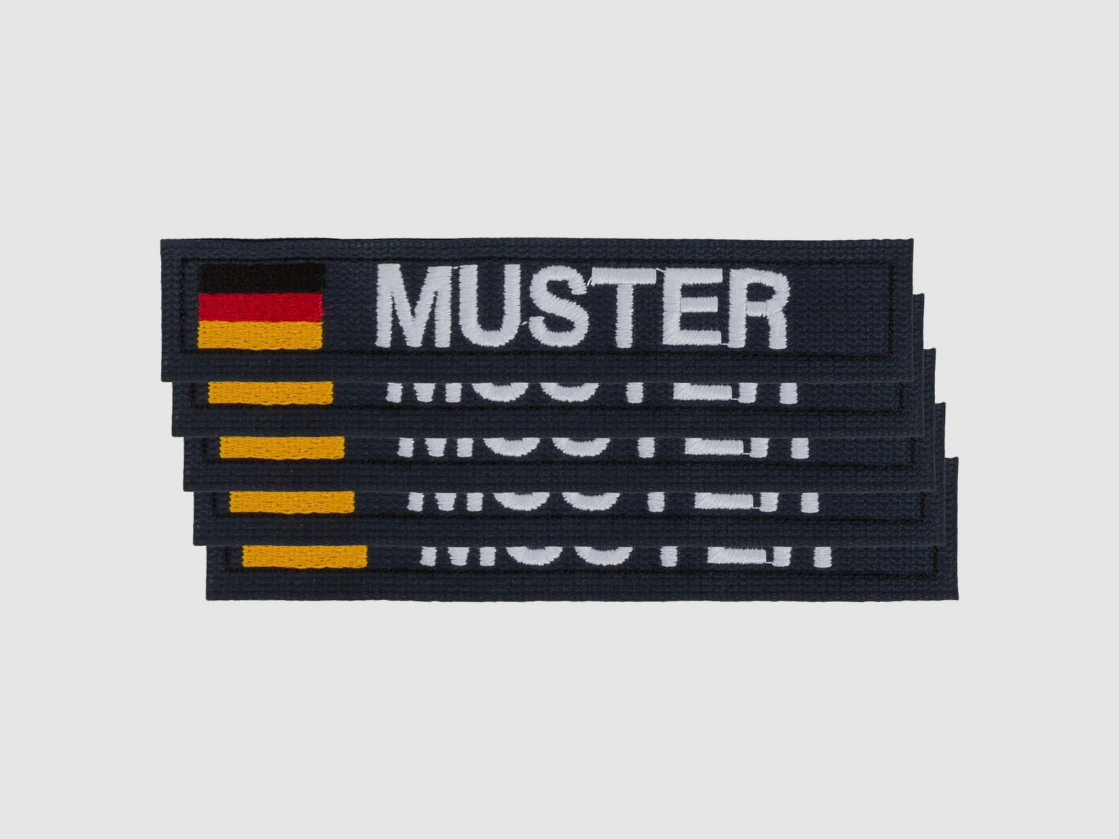 ASMC Namensbänder 5er Set DE blau weiß
