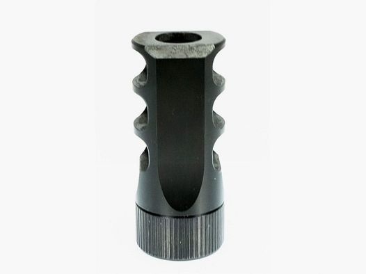 FAXON FIREARMS MUZZLOK® FOR AR-15 FAXON FIREARMS MUZZLOK .450/.458 CALIBER 3-PORT MUZZLE BRAKE 11/16″-24 BLK
