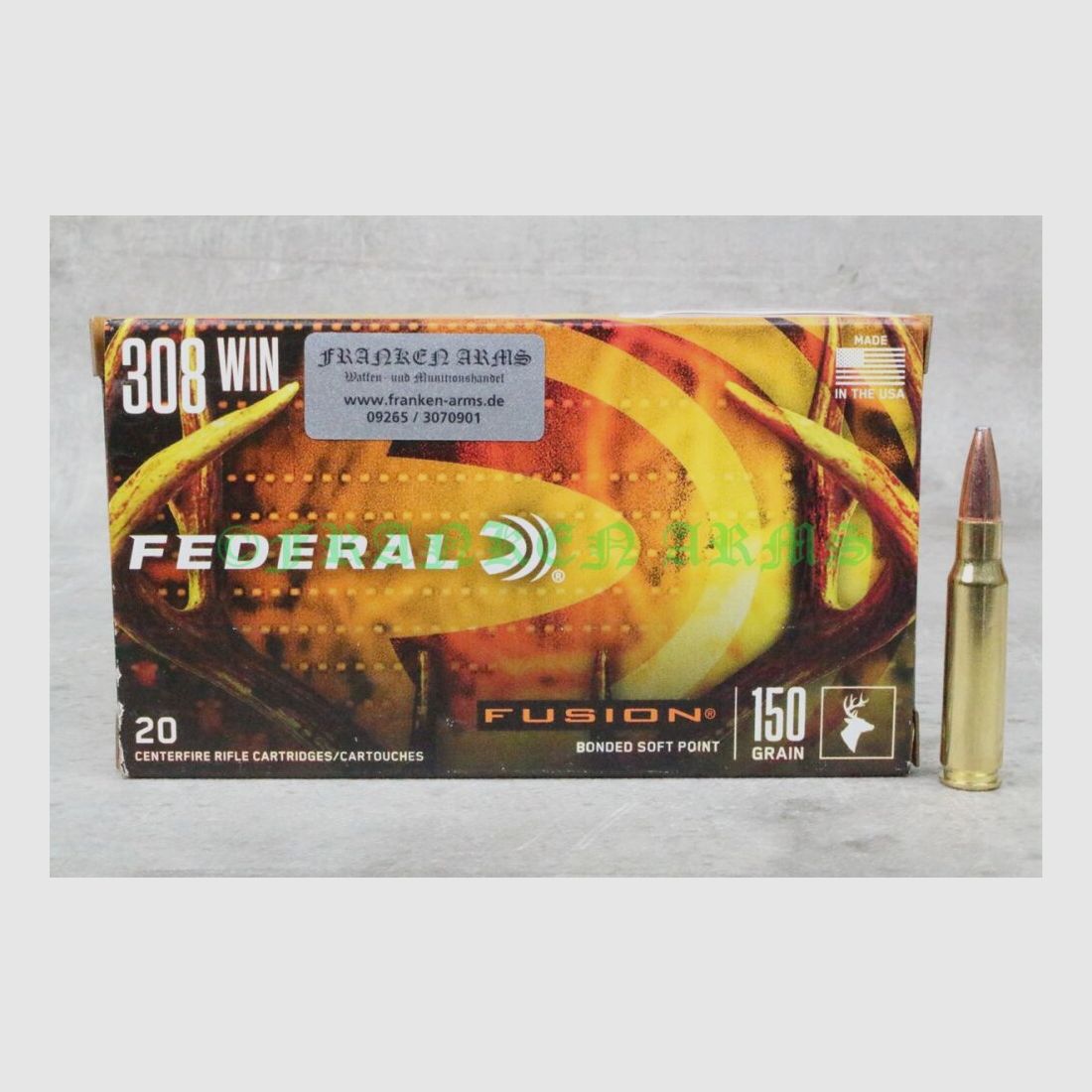 Federal Premium .308 Win. Fusion 150gr. 9.7g 20 pieces quantity discounts