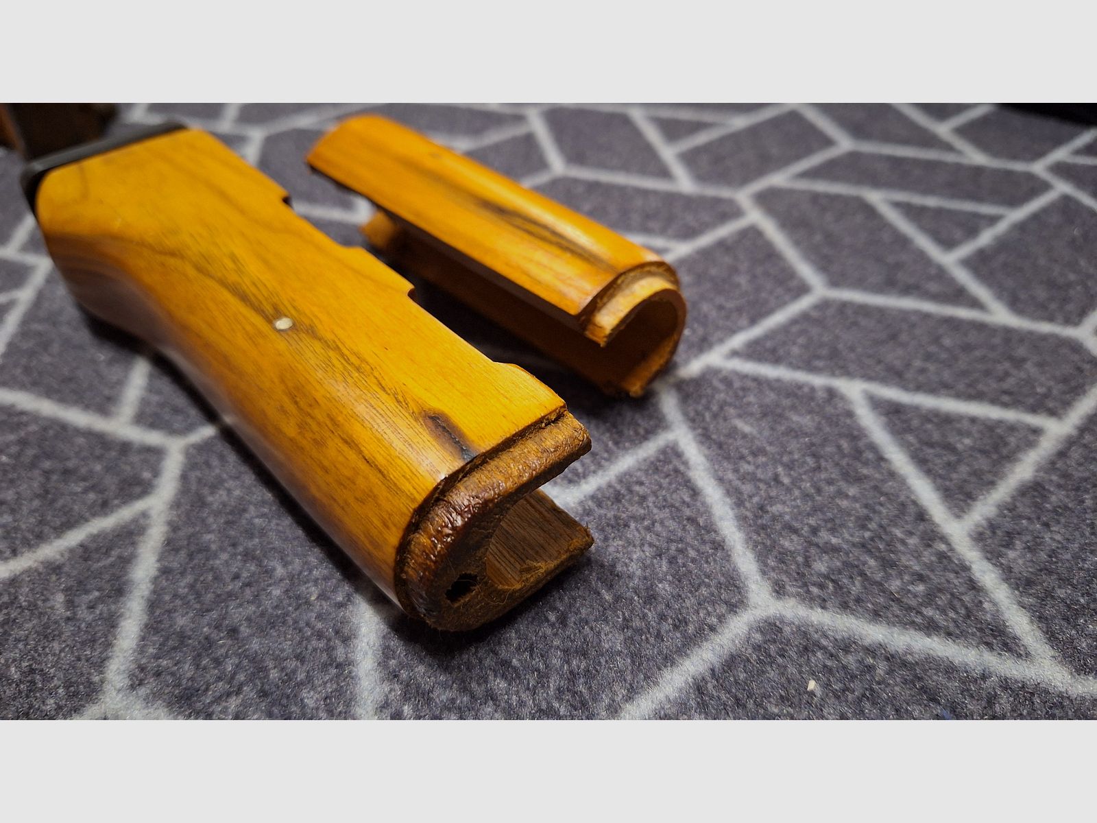 AK47 wooden stock set complete!