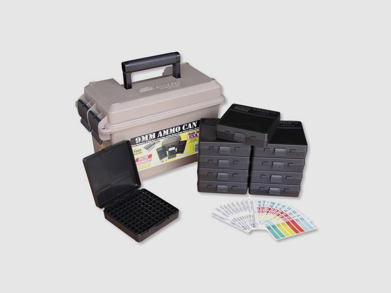 Caisse MTM Ammo Can pour calibre 9mm (1000 munitions)