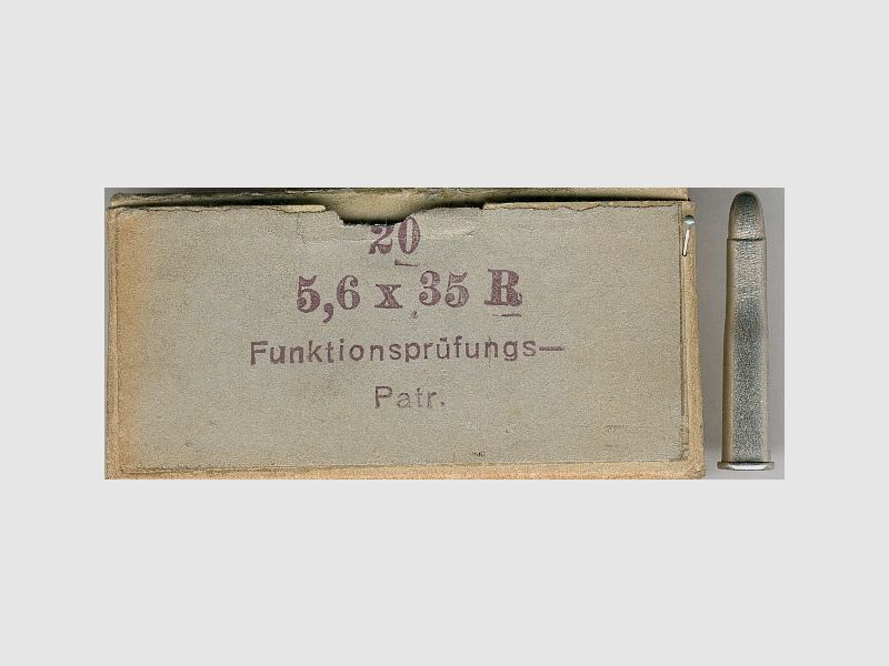 Funktionsprüf/Exerzier-Patrone 5,6x35 R Vierling