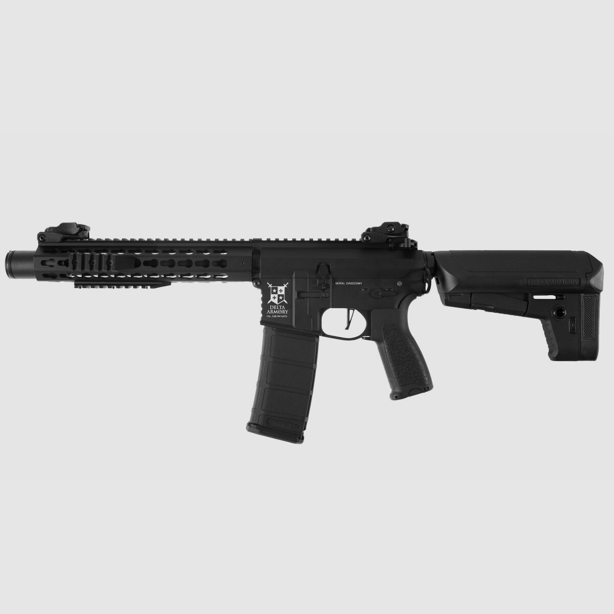 AR15 KeyMod 10 Zoll ALPHA EAGLE ETU Schwarz S-AEG Softair Gewehr Frei ab 18 Jahren | Delta Armory