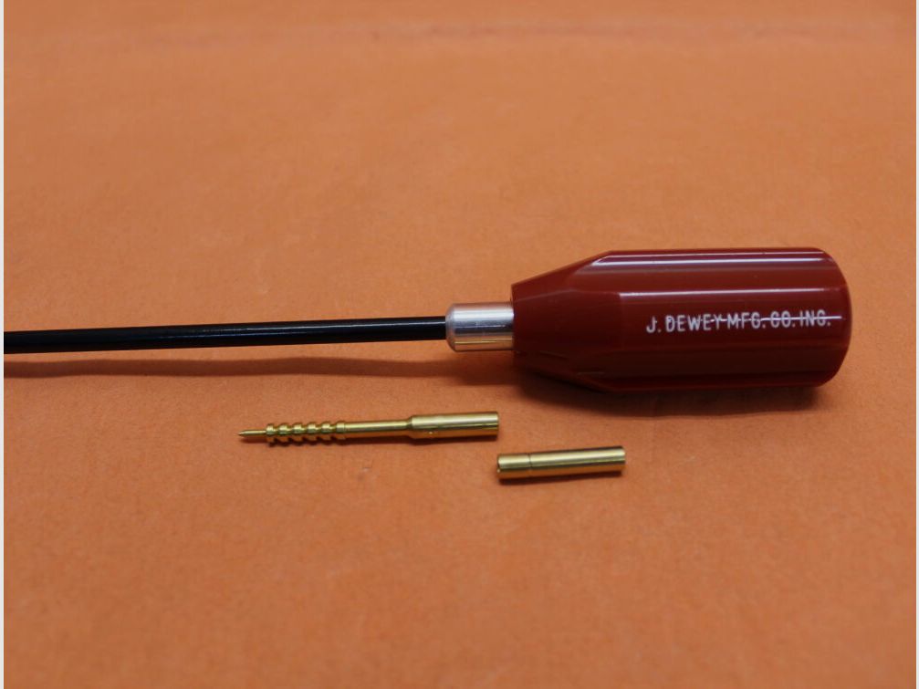Dewey Dewey cleaning rod (22C-12) .22 - 6.5mm, L=30cm spring steel with nylon coating, ball bearing