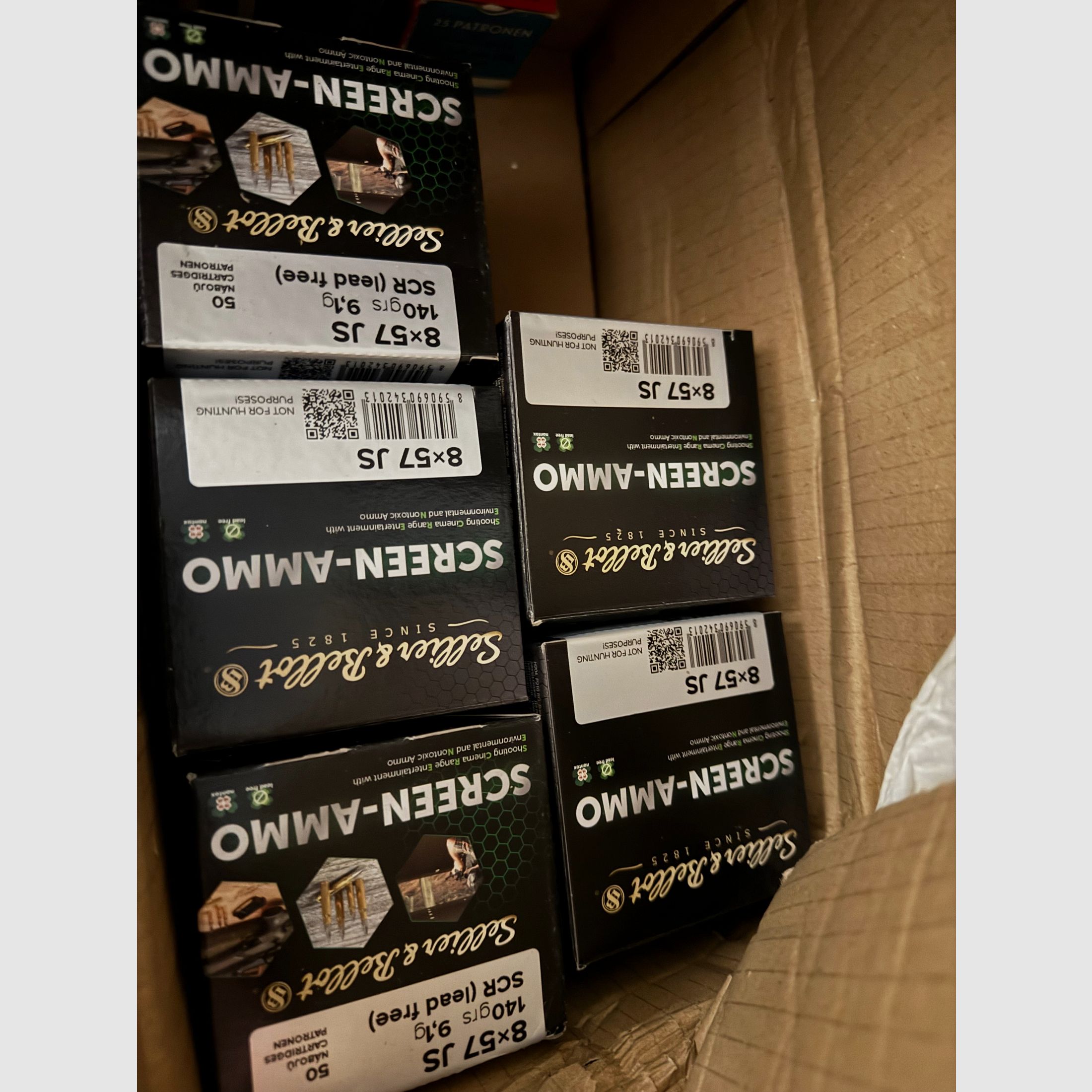 Screen Ammo S&B 8x57JS  140 grain 250 schoten