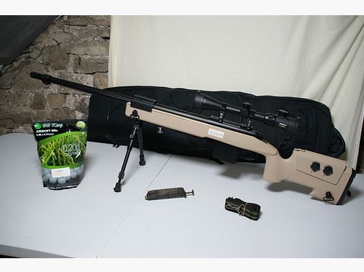 Rifle de CO2 Sniper 6mm con mira telescópica