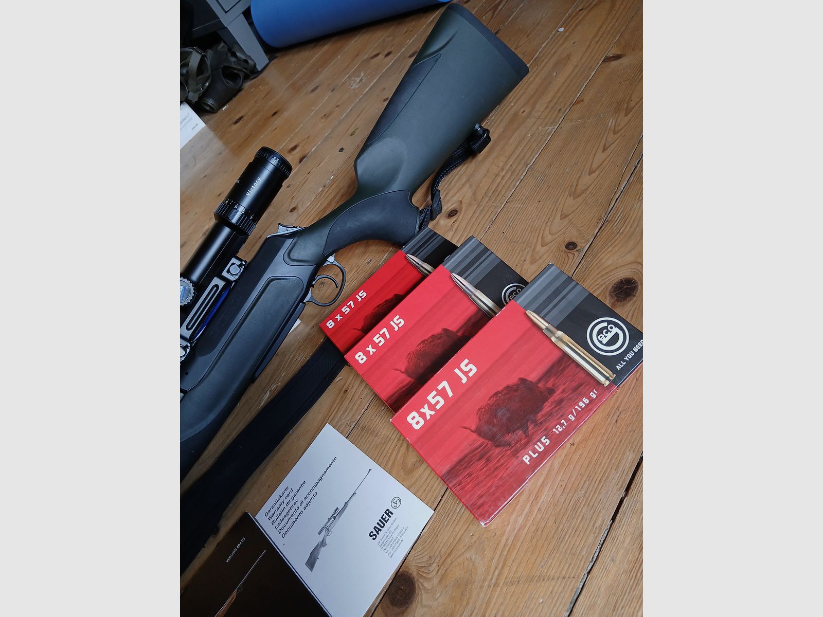 Sauer 404 Classic XT steel system, semi-barrel….