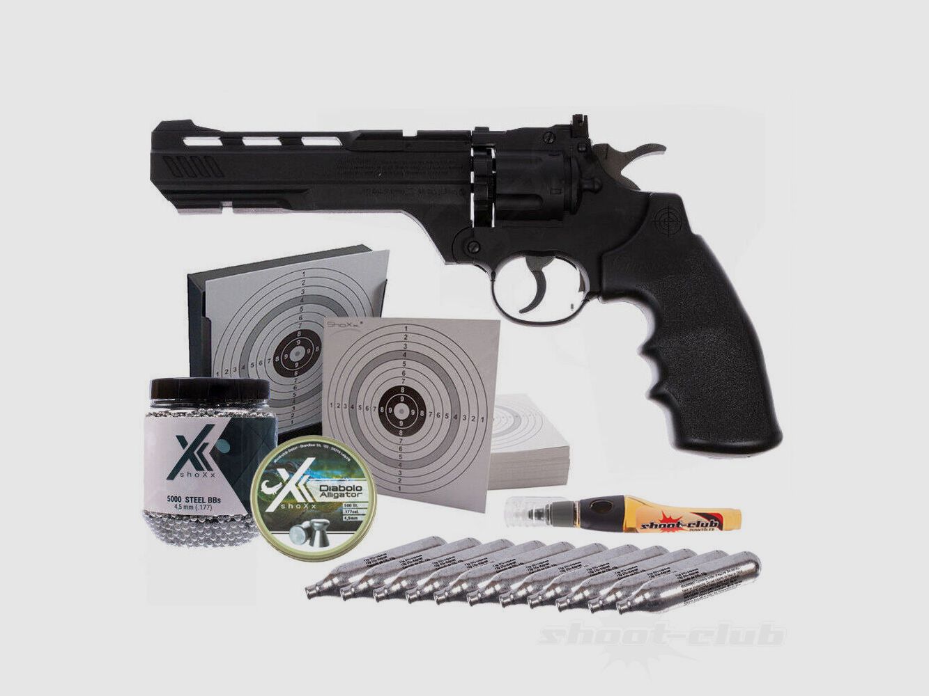 Crosman Crosman Vigilante Co2 Revolver 4.5 mm Ball Trap Set